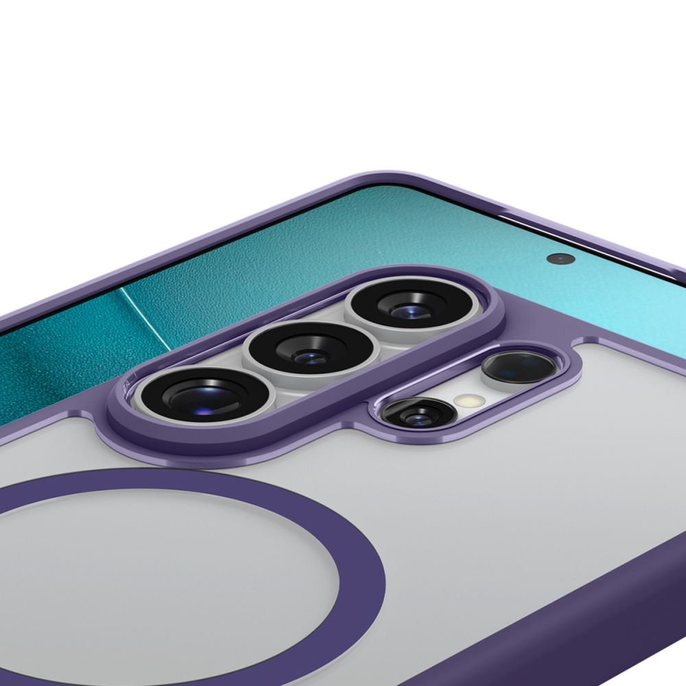 Spigen Samsung Galaxy S26 Ultra - Σκληρή Θήκη με Πλαίσιο Σιλικόνης Και MagSafe - Ultra Hybrid Mag - Clear / Deep Purple