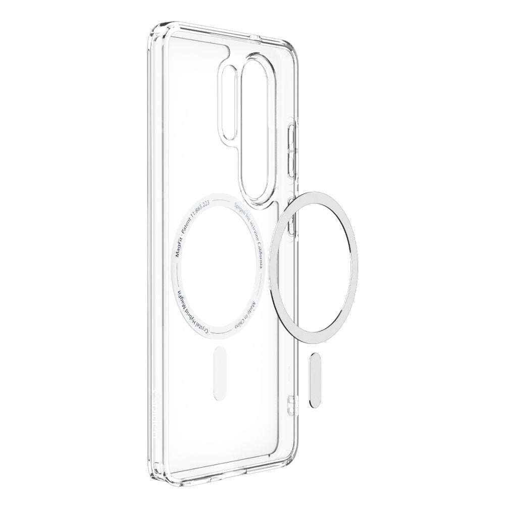 Spigen Samsung Galaxy S26 Ultra - Σκληρή Θήκη με Πλαίσιο Σιλικόνης Και MagSafe - Ultra Hybrid Mag - Clear / White