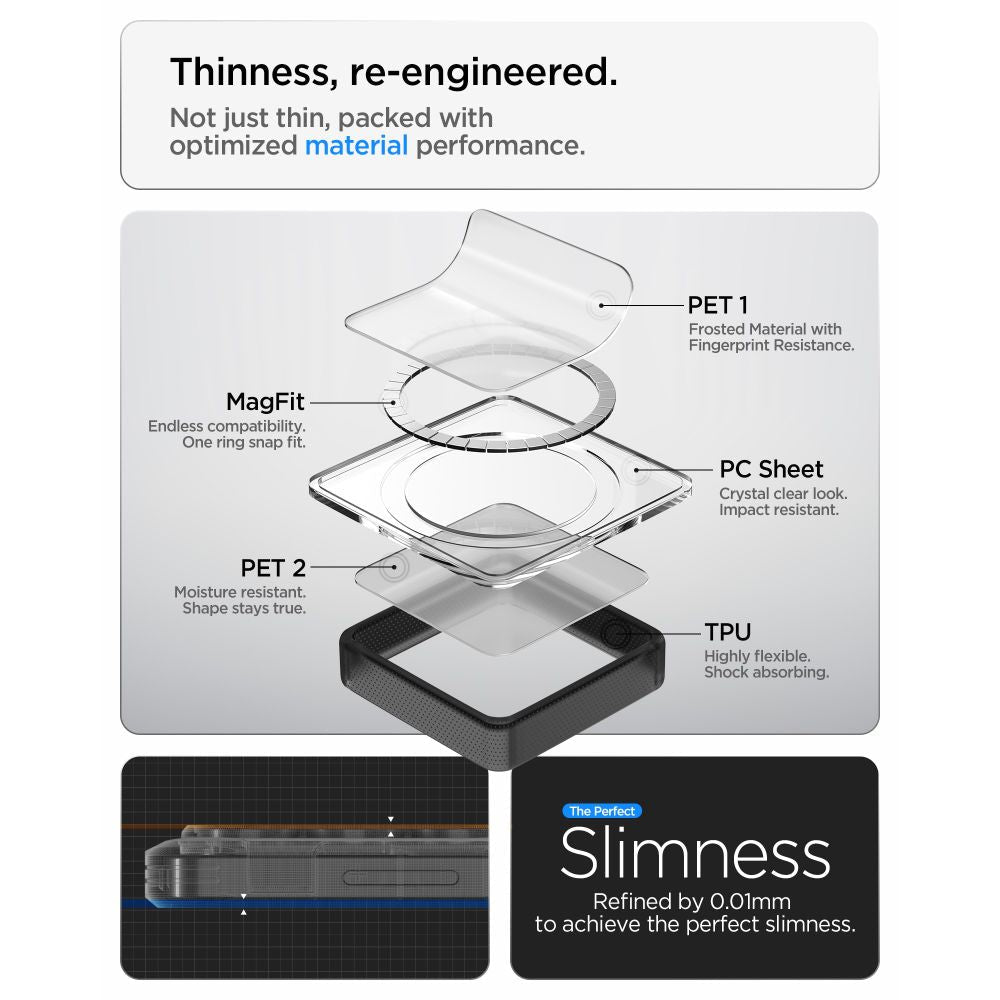 Spigen Samsung Galaxy S26 Ultra - Σκληρή Θήκη με Πλαίσιο Σιλικόνης Και MagSafe - Ultra Hybrid Mag - Frost Black