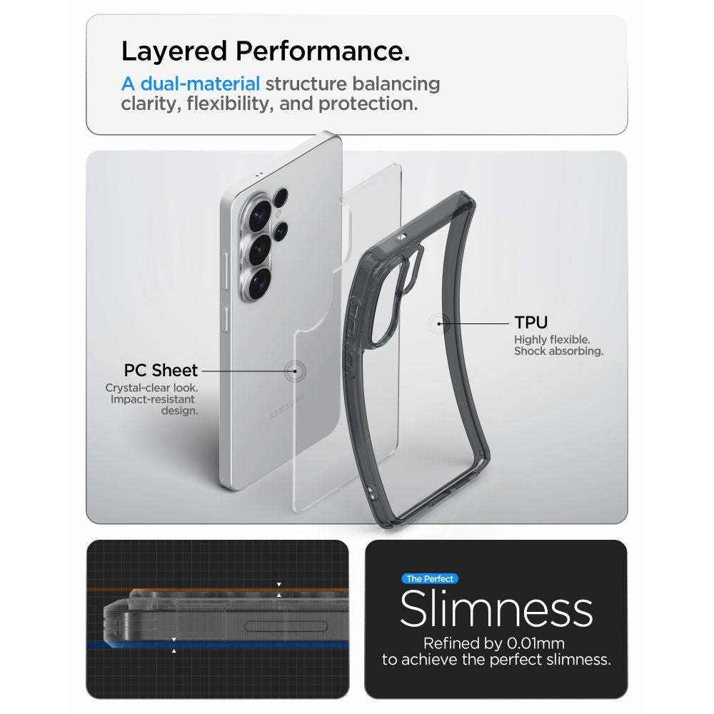 Spigen Samsung Galaxy S26 Ultra - Σκληρή Θήκη με Πλαίσιο Σιλικόνης - Ultra Hybrid - Space Crystal