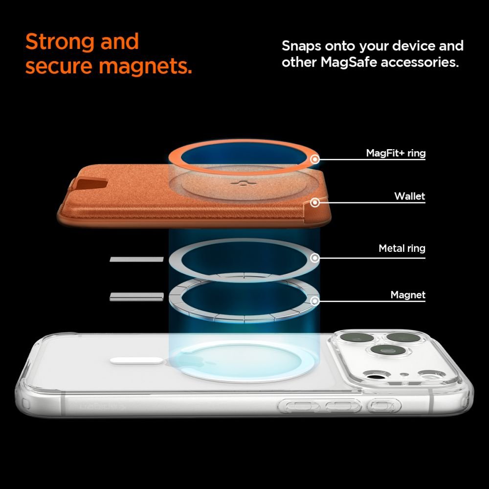 Spigen Universal Θήκη για Κάρτες - Valentinus MagFit+ MagSafe Card Holder - Metallic Orange