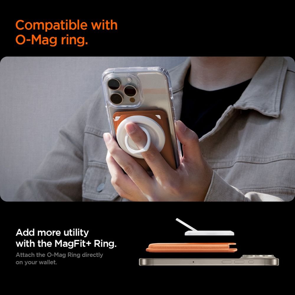 Spigen Universal Θήκη για Κάρτες - Valentinus MagFit+ MagSafe Card Holder - Metallic Orange