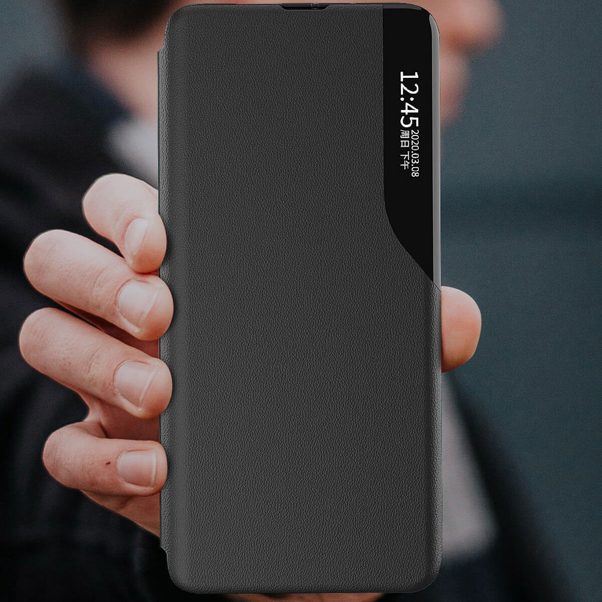 OEM Samsung Galaxy S23 Plus Eco Leather View Θήκη Βιβλίο - Black