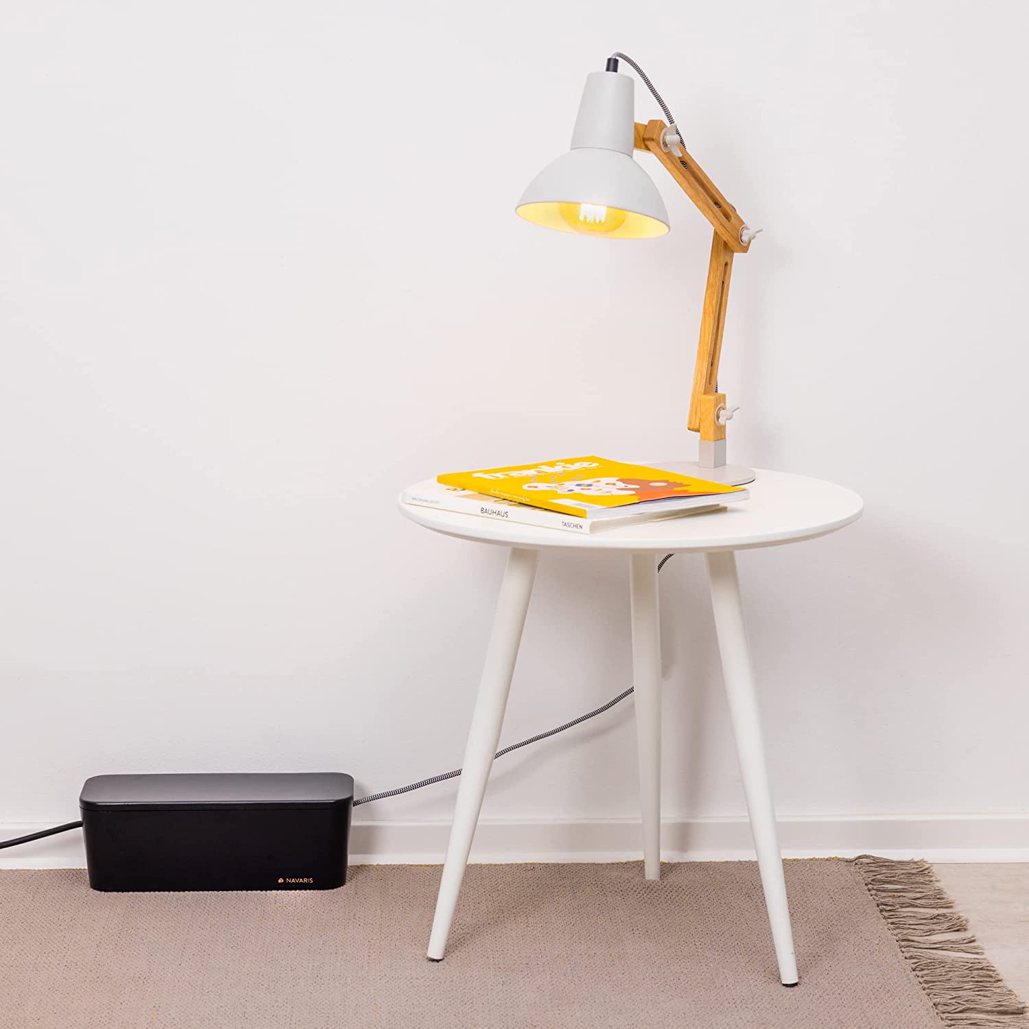 Navaris Κουτί Οργάνωσης Καλωδίων με Καπάκι - Black - 52804.03