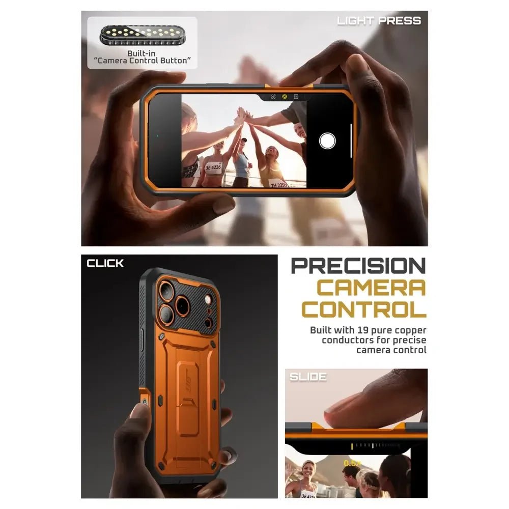 Supcase iPhone 17 Pro Max - Unicorn Beetle Pro - Σκληρή Θήκη με Προστασία Οθόνης και Stand - Coral