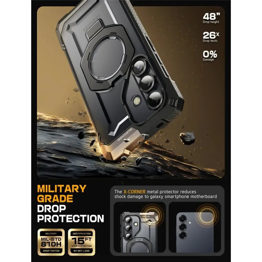 Supcase Samsung Galaxy S25 FE - UB Grip Mag - Σκληρή Θήκη με MagSafe και Stand - Black