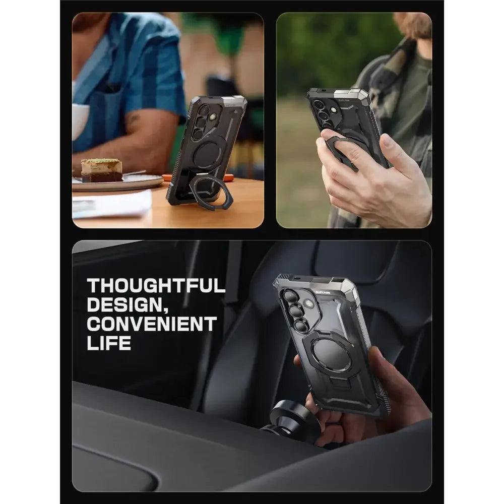 Supcase Samsung Galaxy S25 FE - UB Grip Mag - Σκληρή Θήκη με MagSafe και Stand - Black - likebrands.gr