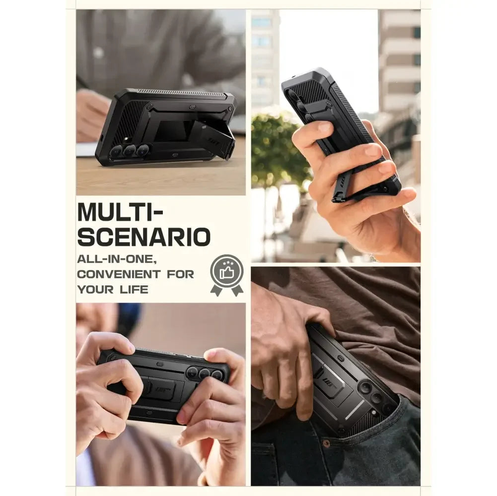 Supcase Samsung Galaxy S25 FE - Unicorn Beetle Pro - Σκληρή Θήκη με Προστασία Οθόνης και Stand - Black - likebrands.gr