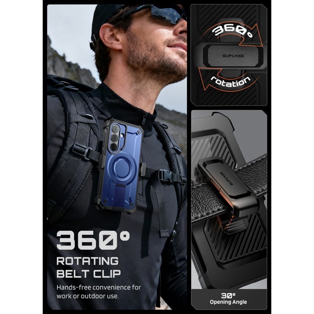 Supcase Samsung Galaxy S26 - Σκληρή Θήκη MagSafe με Προστασία Οθόνης και Stand - Unicorn Beetle Pro Mag 2 Set - Cobalt Blue