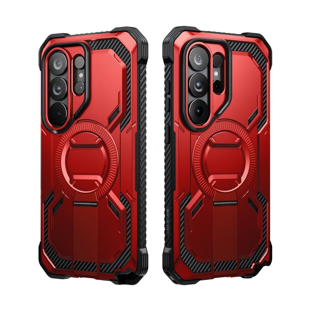 Supcase Samsung Galaxy S26 Ultra - IBLSN Armorbox - MagSafe Σκληρή Θήκη με Πλαίσιο Σιλικόνης και Προστασία Οθόνης και Stand - Ruddy