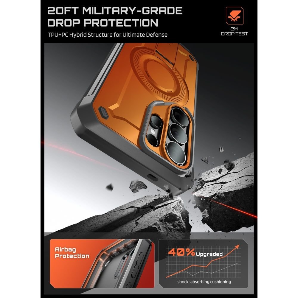 Supcase Samsung Galaxy S26 Ultra - Σκληρή Θήκη MagSafe με Προστασία Οθόνης και Stand - Unicorn Beetle Pro Mag 2 Set - Coral