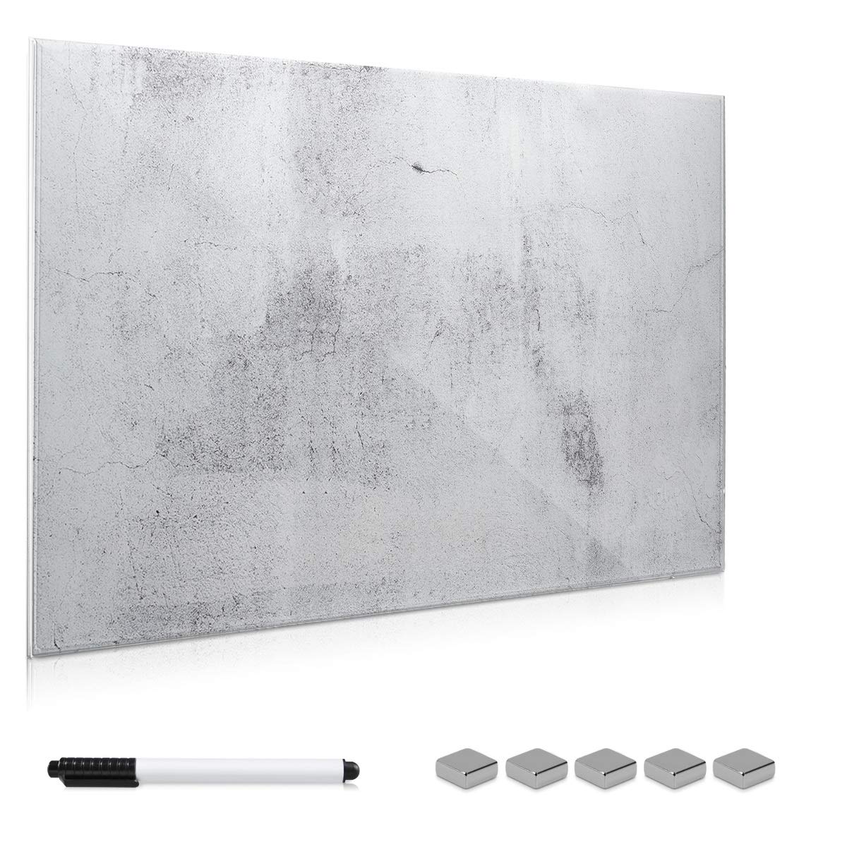 Navaris Μαγνητικός Γυάλινος Πίνακας - 90x60cm - Design Concrete - 45723.04