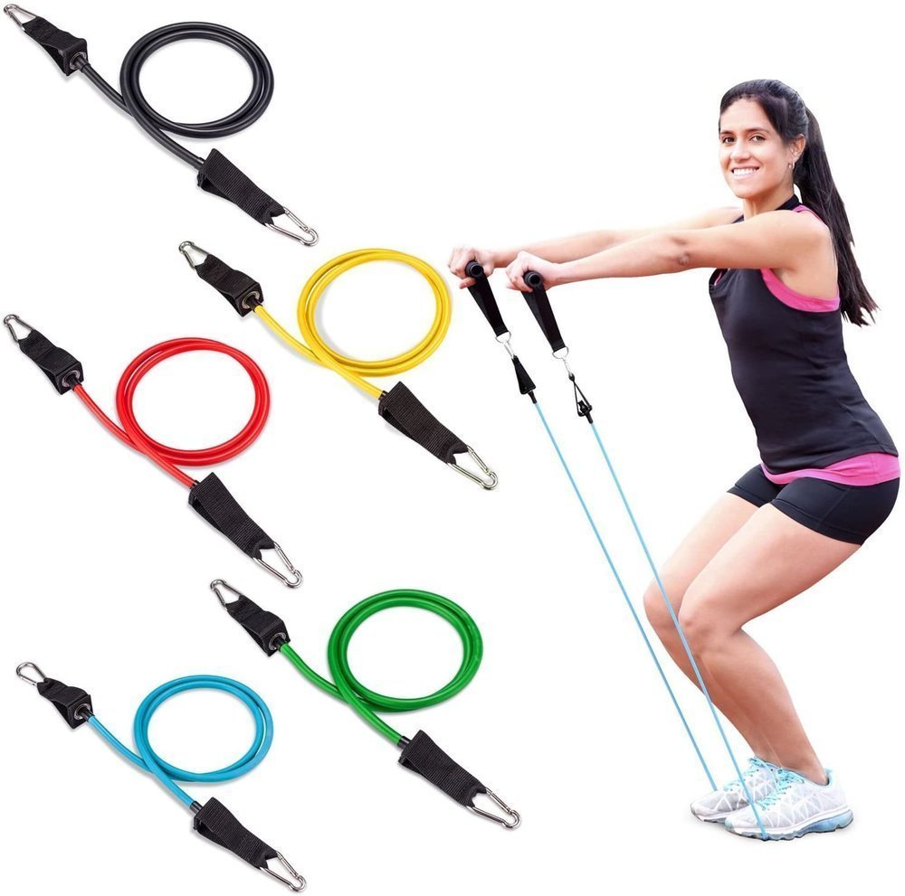 Wozinsky Resistance Bands Σετ 11 τεμαχίων με 5 Λάστιχα Γυμναστικής με χειρολαβή - WRTS5 - 01