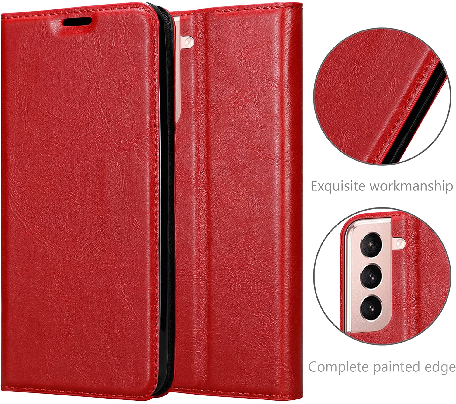 Cadorabo Samsung Galaxy S21 Plus Θήκη Βιβλίο Stand - Red