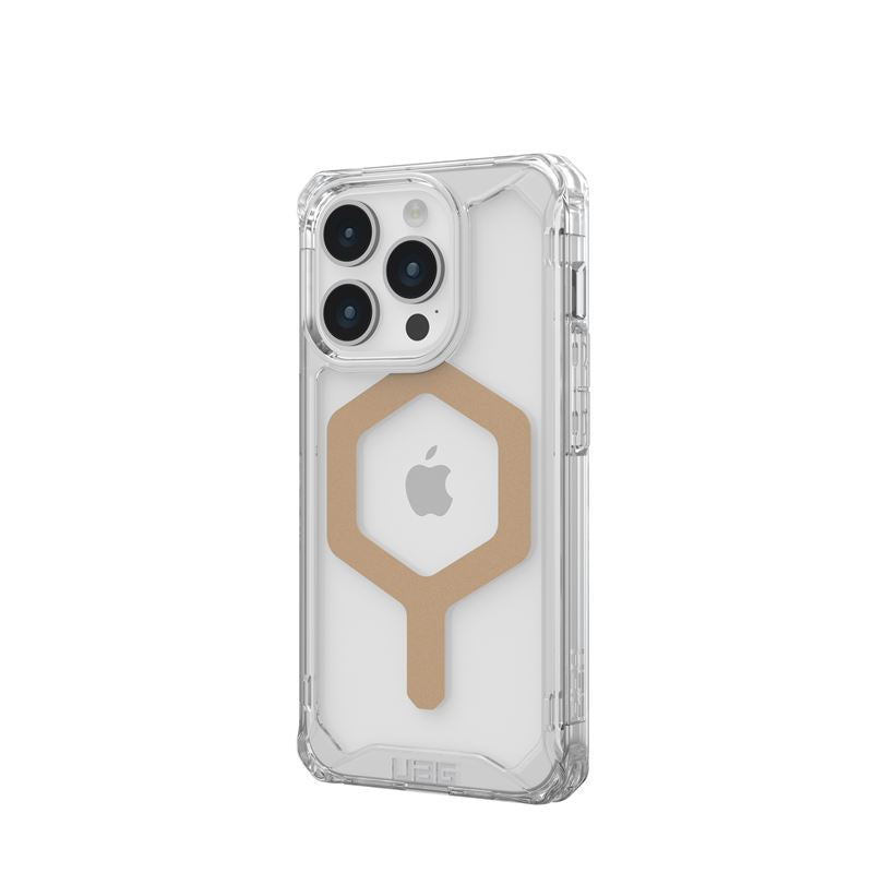 UAG iPhone 15 Pro Plyo Series Θήκη Υψηλής Προστασίας με MagSafe - Ice / Gold - Διάφανη