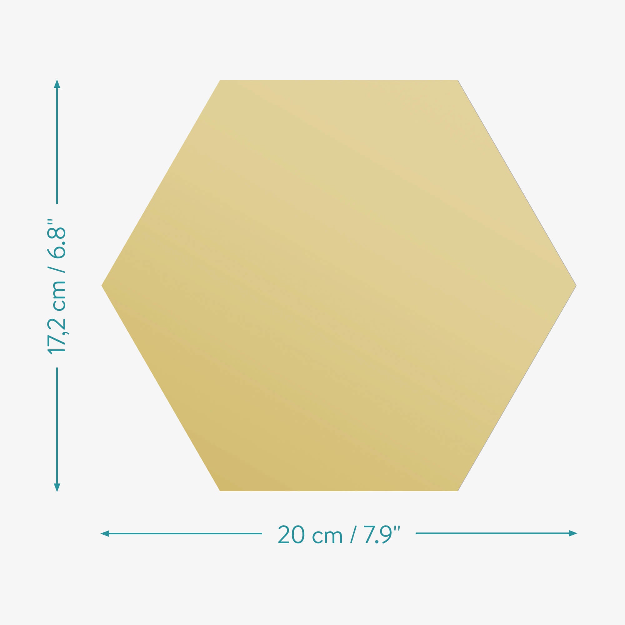 Navaris Σετ με 12 Ακρυλικά Εξάγωνα Αυτοκόλλητα Πάνελ Καθρέπτες Τοίχου - Silver / Gold - 56744.03