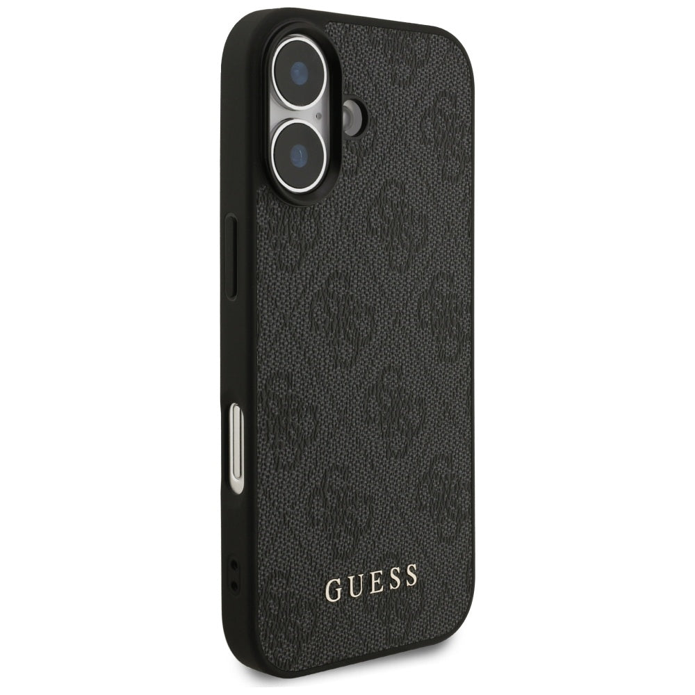 Guess iPhone 17 - 4G Classic - Σκληρή Θήκη με Πλαίσιο Σιλικόνης και Επένδυση Συνθετικού Δέρματος - Black - GUHCP17SG4GFGR