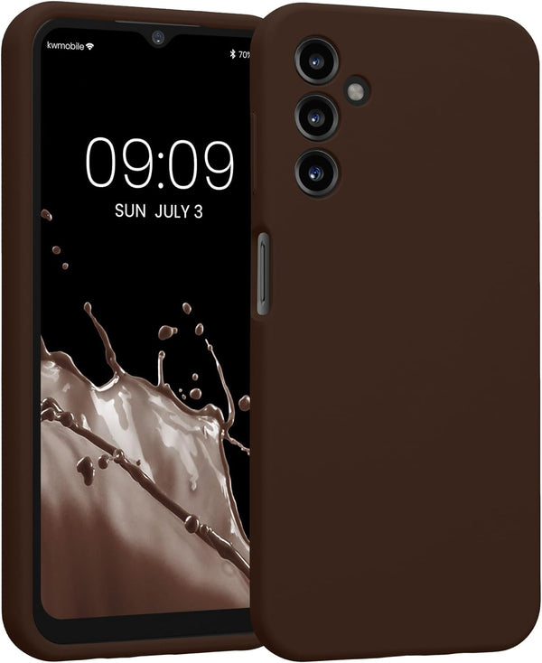 KW Samsung Galaxy A14 5G Θήκη Σιλικόνης Rubberized TPU - Chocolate