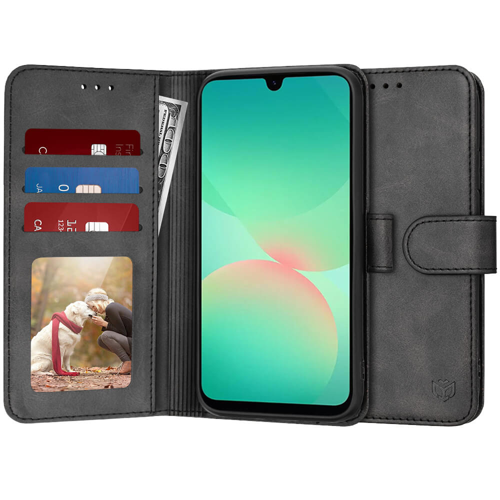 Techsuit Samsung Galaxy A26 5G - Diary Book - Θήκη Πορτοφόλι από Δερματίνη με Stand - Black