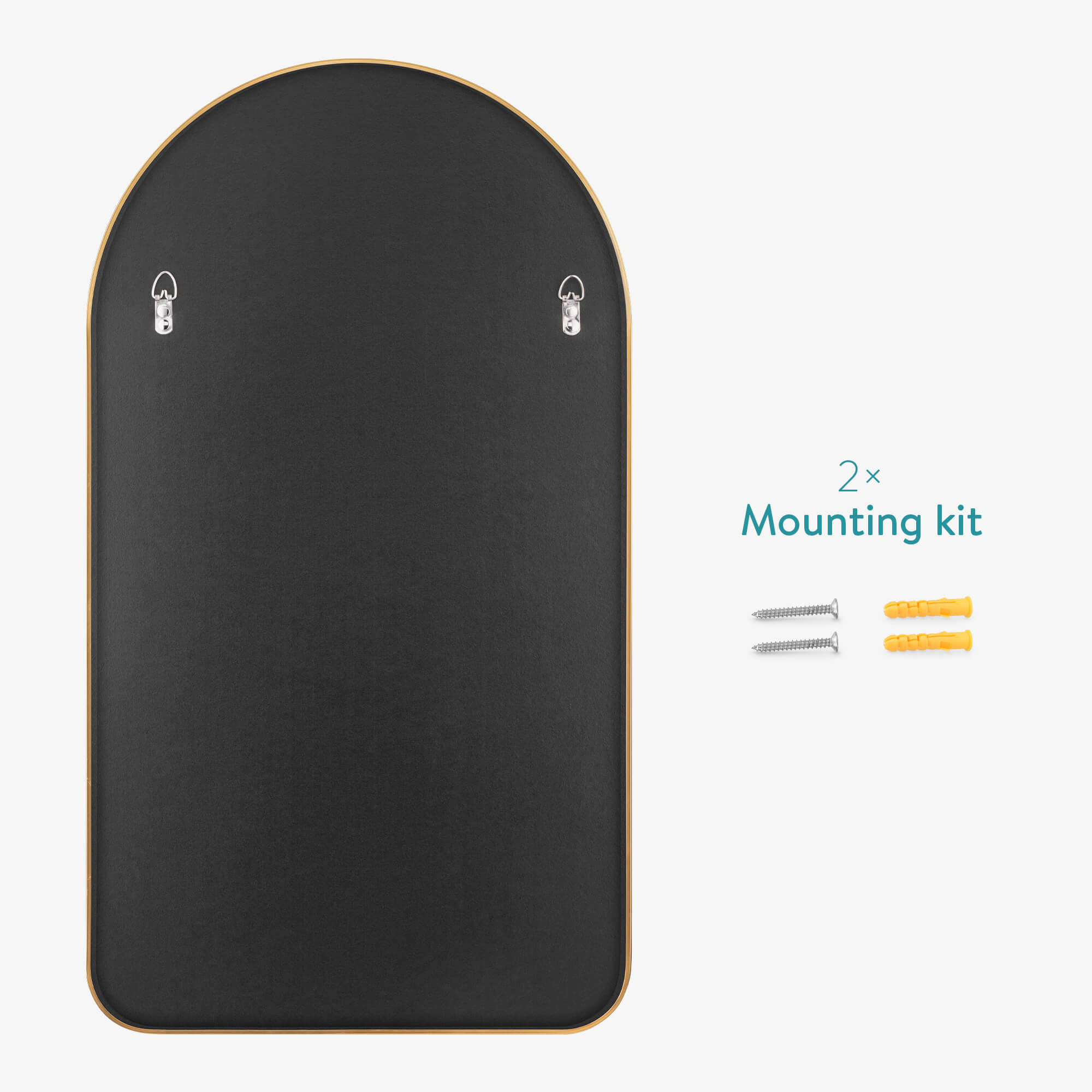 Navaris Τοξοτός Καθρέπτης Τοίχου - Gold - 55894.21