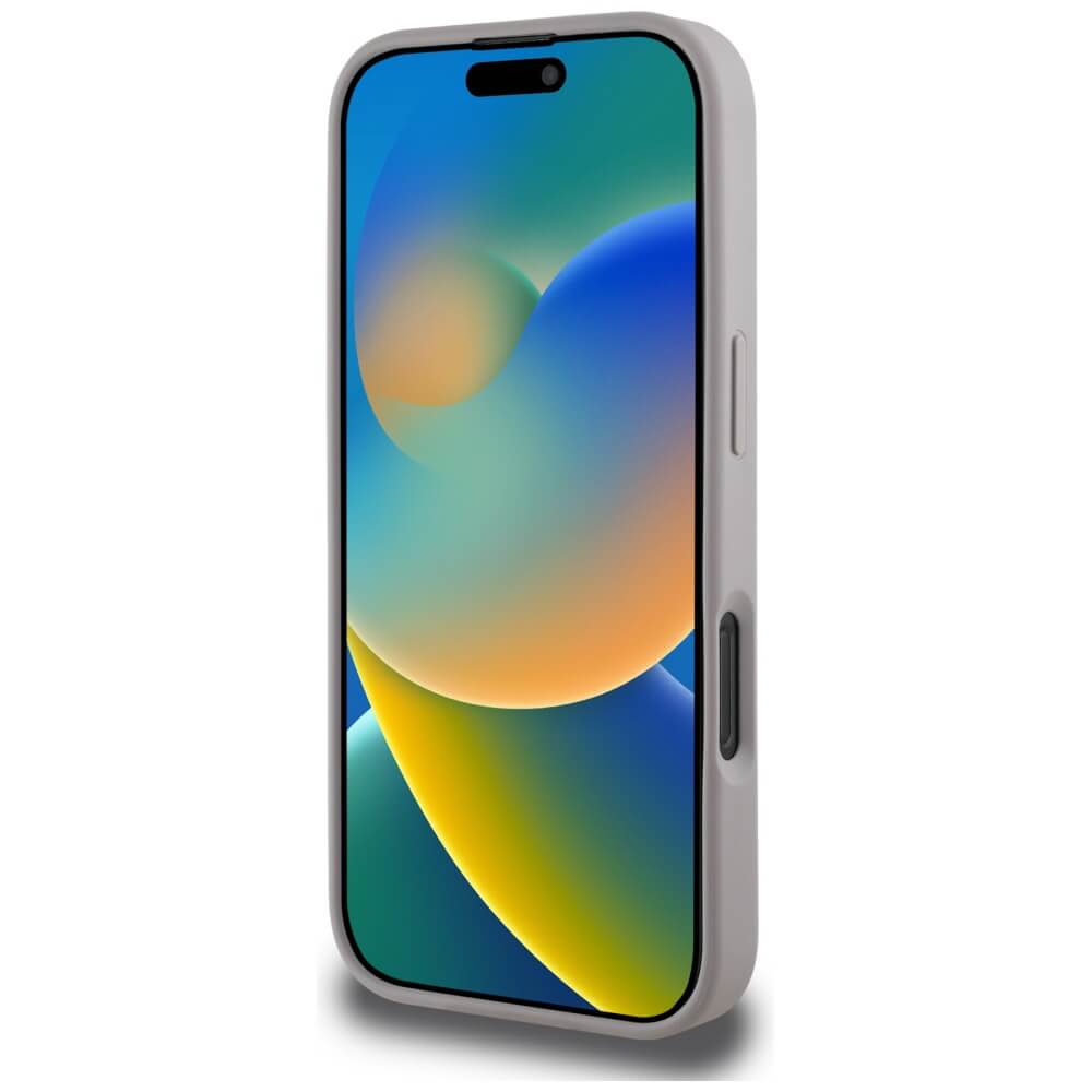 Guess iPhone 16 Pro Max - Grained Roses Big 4G Logo - Σκληρή Θήκη με Επένδυση από Οικολογικό Δέρμα - Purple - GUHCP16XPGROP4MU