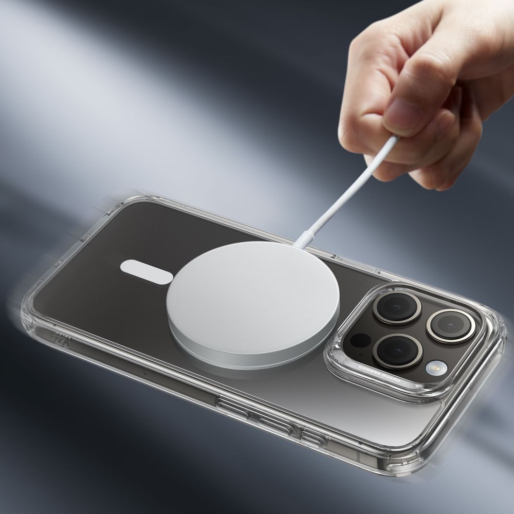 ESR iPhone 15 Pro Classic Hybrid Halolock Σκληρή Θήκη με Πλαίσιο Σιλικόνης και MagSafe - Διάφανη
