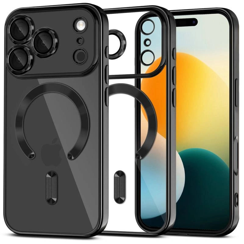 Tech-Protect iPhone 17 Pro MagFlex - Θήκη Σιλικόνης TPU με MagSafe - Διάφανη / Shiny Black