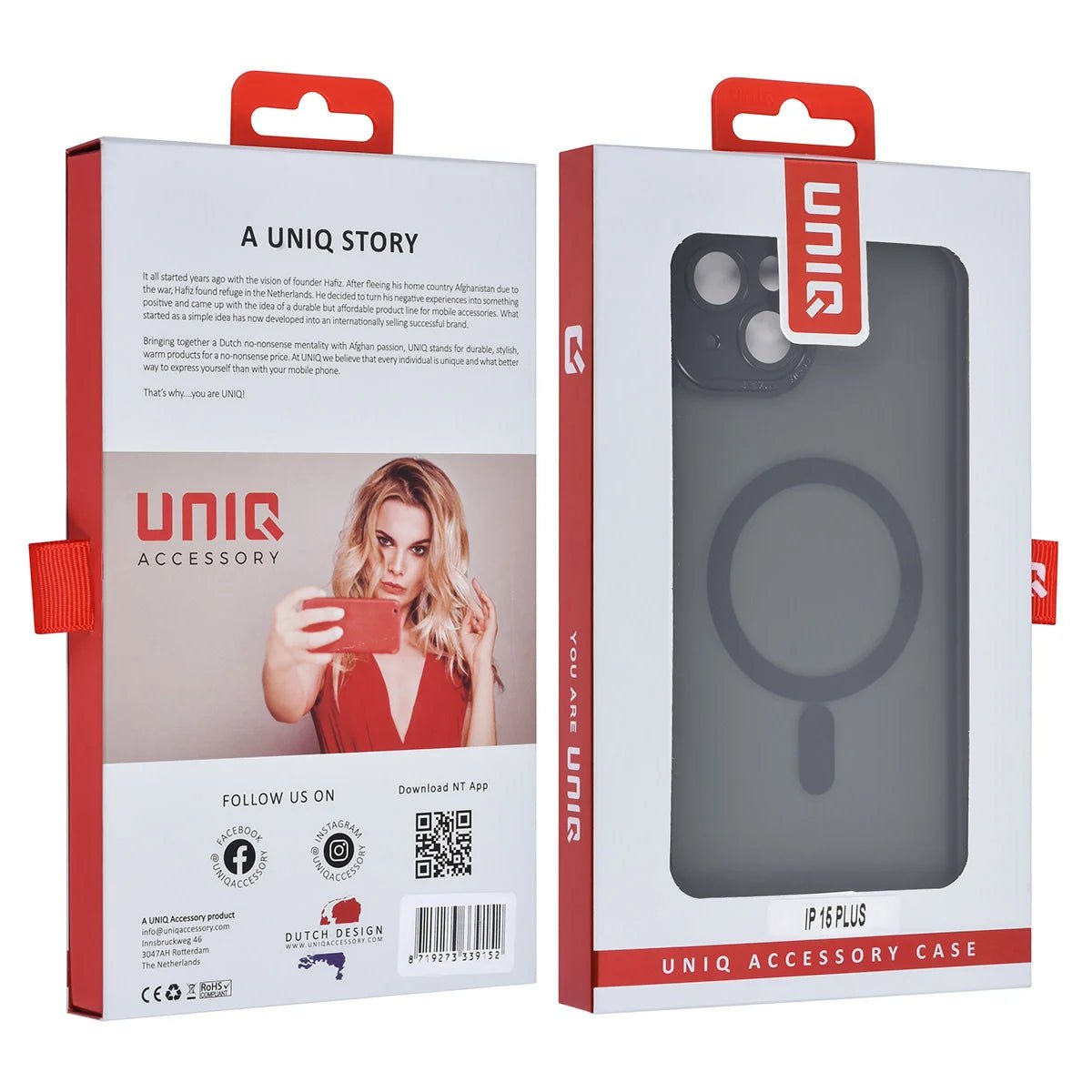 Tuniq iPhone 15 Plus / 14 Plus - MagSafe Σκληρή Θήκη με Πλαίσιο Σιλικόνης και Προστασία Καμερών - Μαύρη