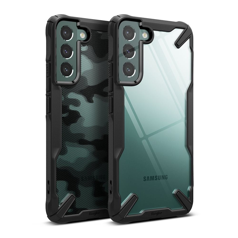 Ringke Samsung Galaxy S22 Plus Fusion X Σκληρή Θήκη με Πλαίσιο Σιλικόνης - Black - Διάφανη