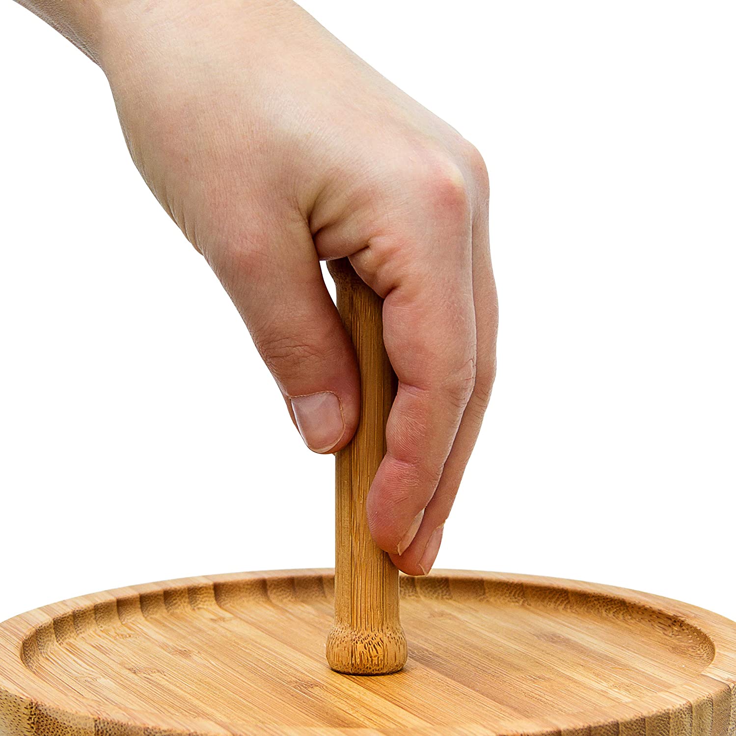 Relaxdays Δίσκος Σερβιρίσματος Φρούτων με 3 Επίπεδα - Brown - 4052025191689