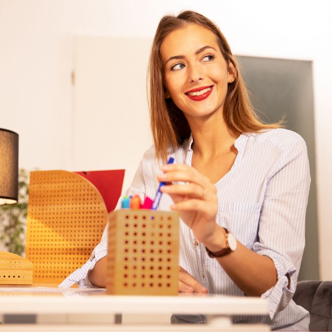 Relaxdays Μολυβοθήκη από Μπαμπού - Natural - 4052025242183