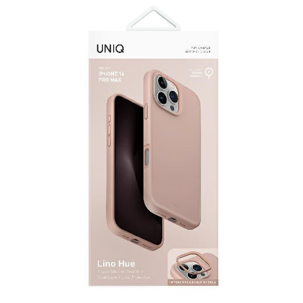 Uniq iPhone 16 Pro Max Lino Hue Magclick Θήκη Σιλικόνης με MagSafe - Pink / Blush Pink