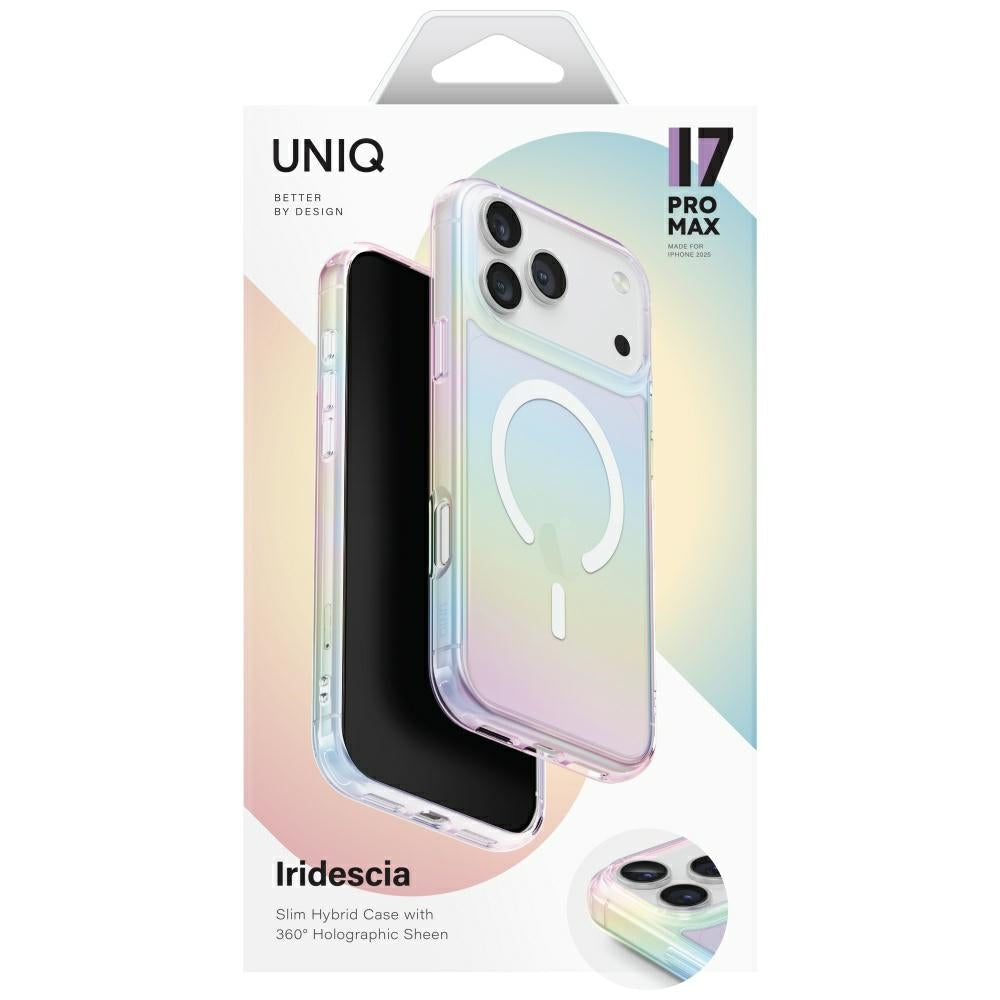 Uniq iPhone 17 Pro Max - Iridescia Magclick - Σκληρή Θήκη με Πλαίσιο Σιλικόνης και MagSafe - Holo Quartz