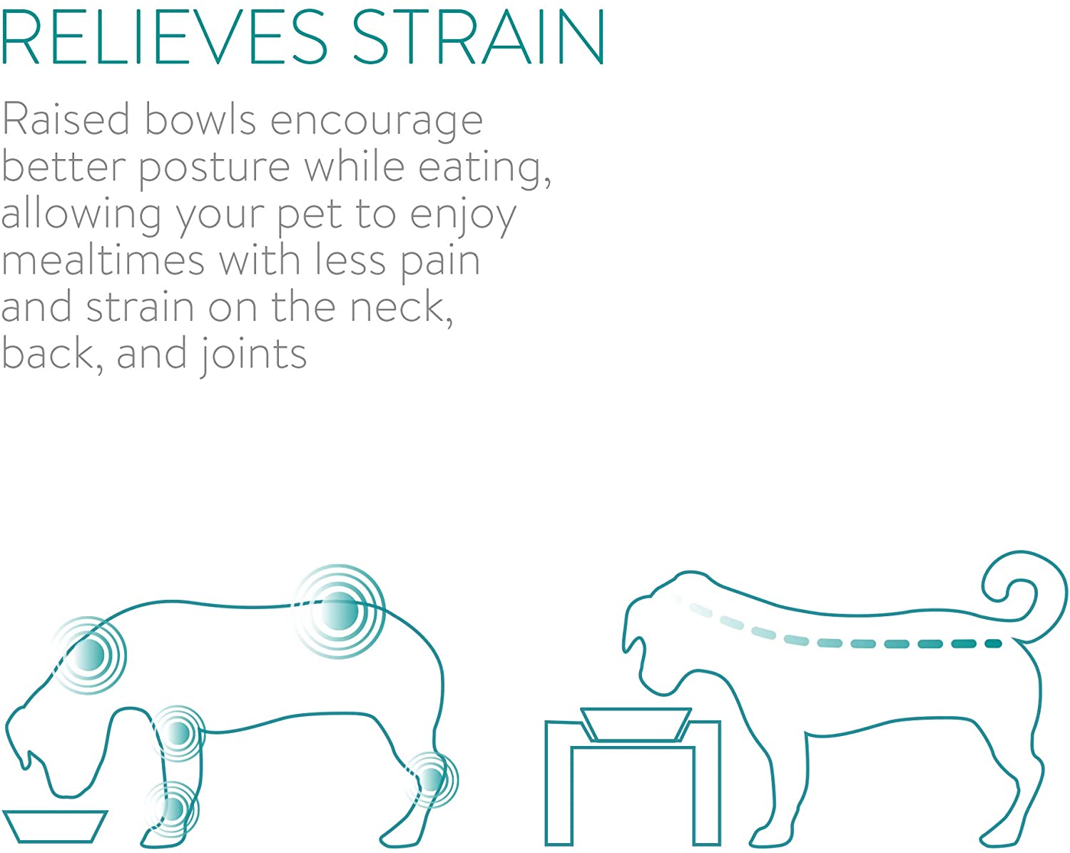 Navaris Ceramic Cat Bowls with Wood Stands - Σετ με 2 Μπολ Φαγητού και Νερού 383ml με Βάση από Μπαμπού και Μέταλλο για Κατοικίδια - Brown - 51991.01