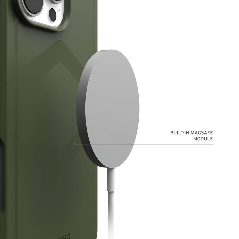 UAG iPhone 16 Pro Max Essential Armor MagSafe Θήκη Σιλικόνης TPU με MagSafe - Olive Drab