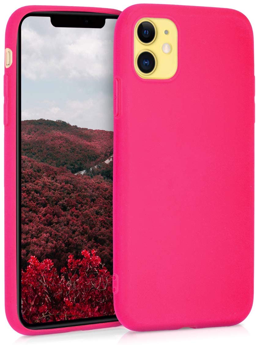 KW iPhone 11 Θήκη Σιλικόνης TPU - Neon Pink - 49783.77