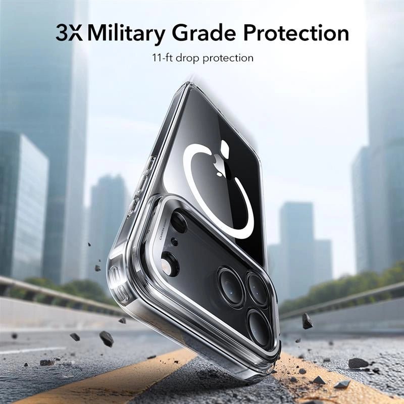 ESR iPhone 17 Pro Max - Classic Hybrid Kickstand MagSafe - Σκληρή Θήκη με Πλαίσιο Σιλικόνης και MagSafe - Διάφανη
