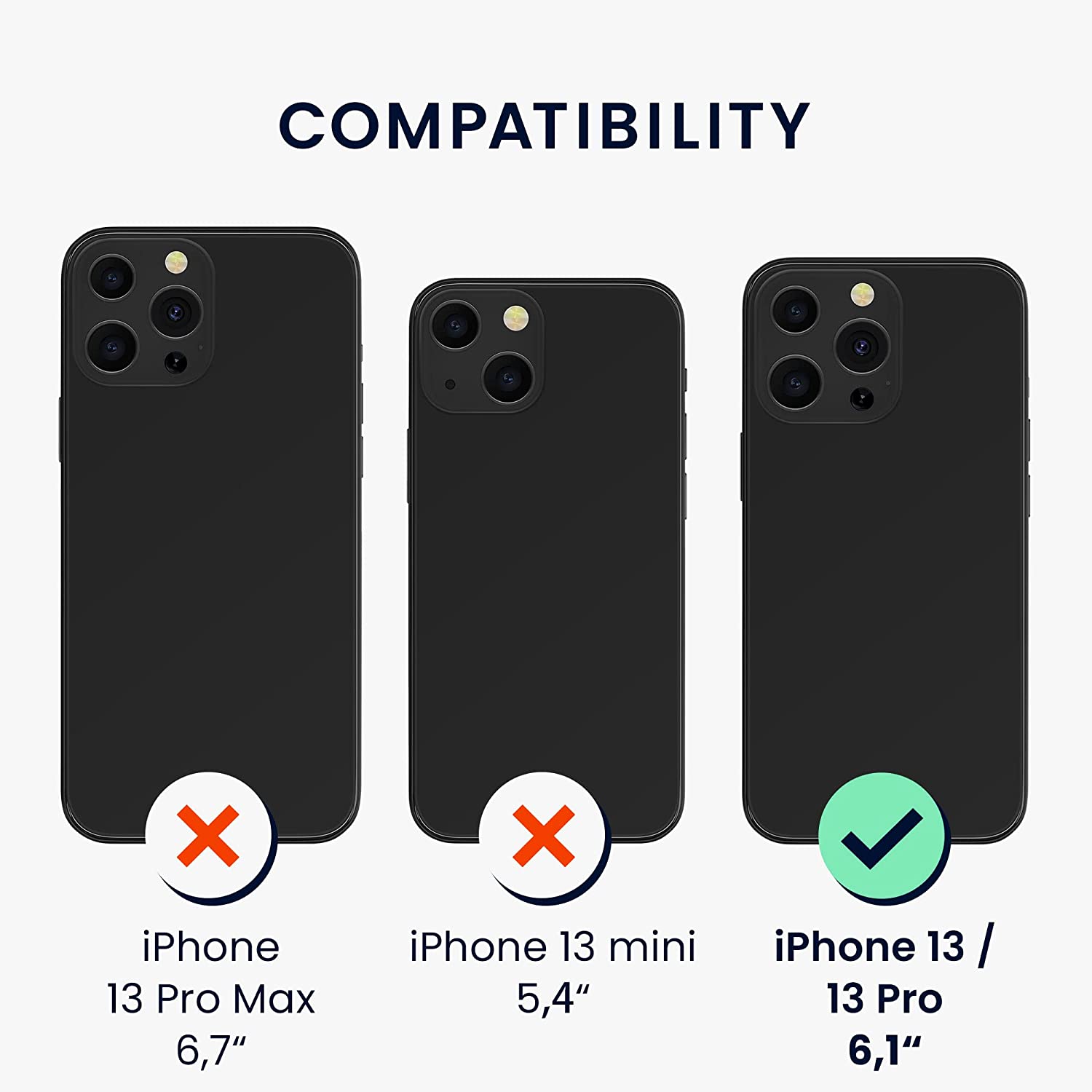 Kalibri iPhone 13 / iPhone 13 Pro - Full Screen Αντιχαρακτικό Γυαλί Οθόνης - 2 Τεμάχια - Διάφανα - 58588.1