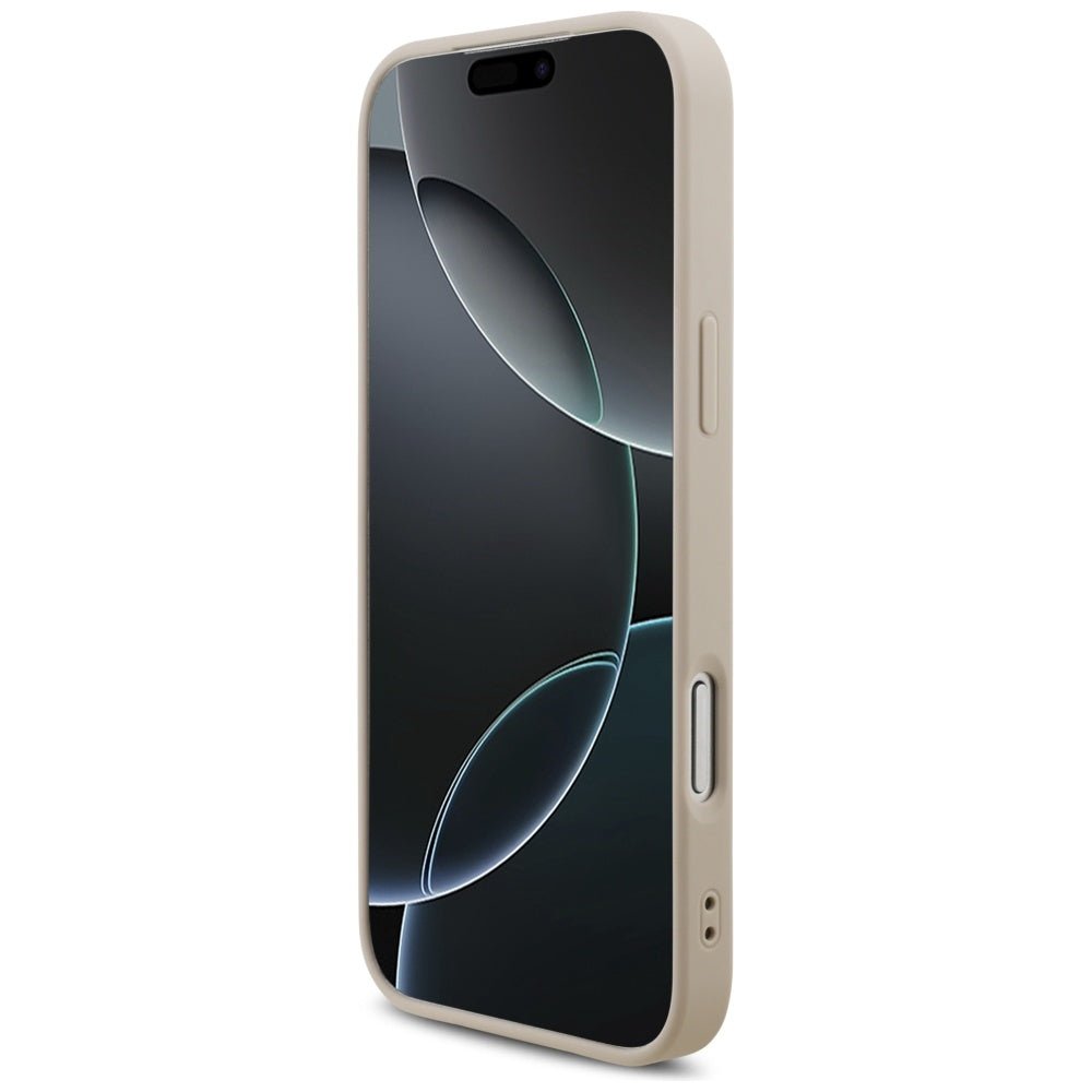 Guess iPhone 17 Pro Max - 4G Big Logo - Σκληρή Θήκη με Πλαίσιο Σιλικόνης και Επένδυση Συνθετικού Δέρματος - Pink - GUHCP17X4GMGPI