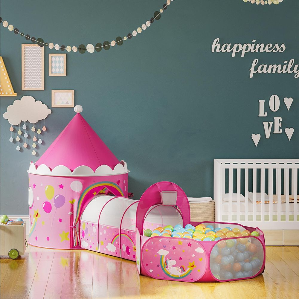 Songmics 3-in-1 Παιδική Σκηνή με Tσάντα Mεταφοράς - Pink - LPT701P01