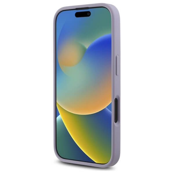 Guess iPhone 16 - Quiled Metal Logo Θήκη με Επένδυση Συνθετικού Δέρματος - Purple - GUHCP16SPSQSQSU