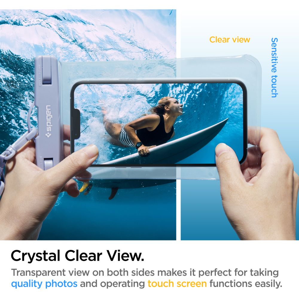 Spigen A601 Σετ με 2 Universal Αδιάβροχες Θήκες για Smartphones 6.9'' - Aqua Blue