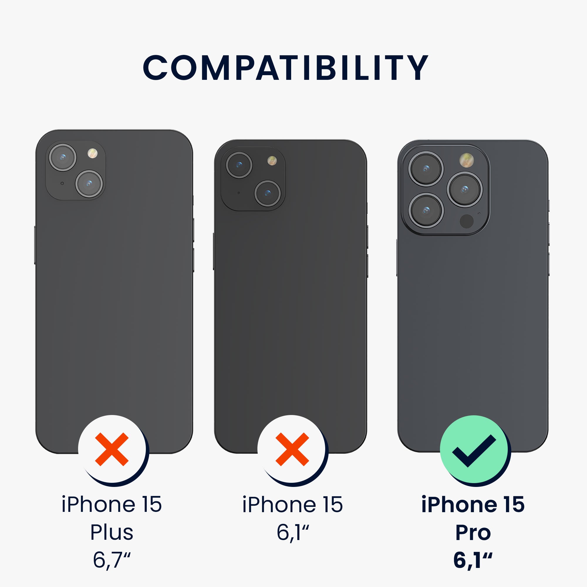 KW iPhone 15 Pro Θήκη από Φυσικό Ξύλο - Design Navigational Compass Mother of Pearl - Dark Brown