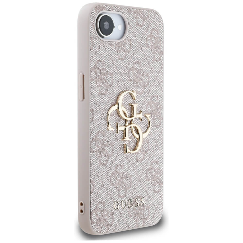 Guess iPhone 16e - 4G Big Logo - Θήκη με Επένδυση Συνθετικού Δέρματος - Pink - GUHCPSE44GMGPI