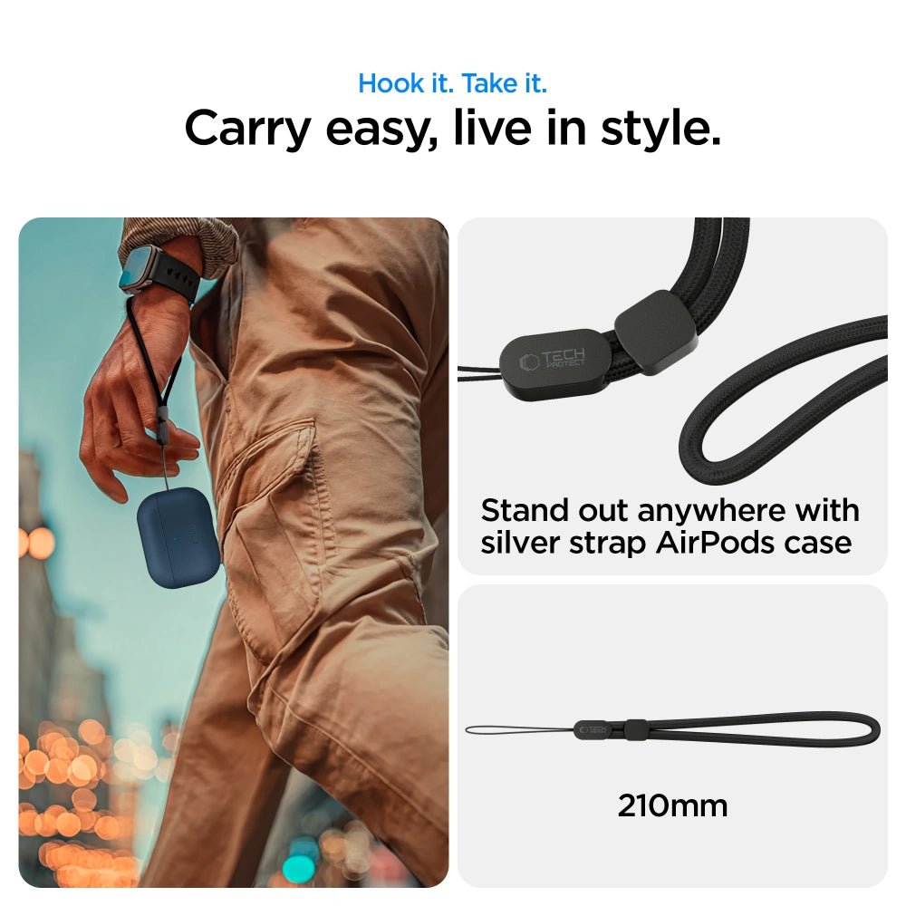 Tech - Protect AirPods Pro 3 - Δερμάτινη Θήκη - NaturalFit - Navy Blue