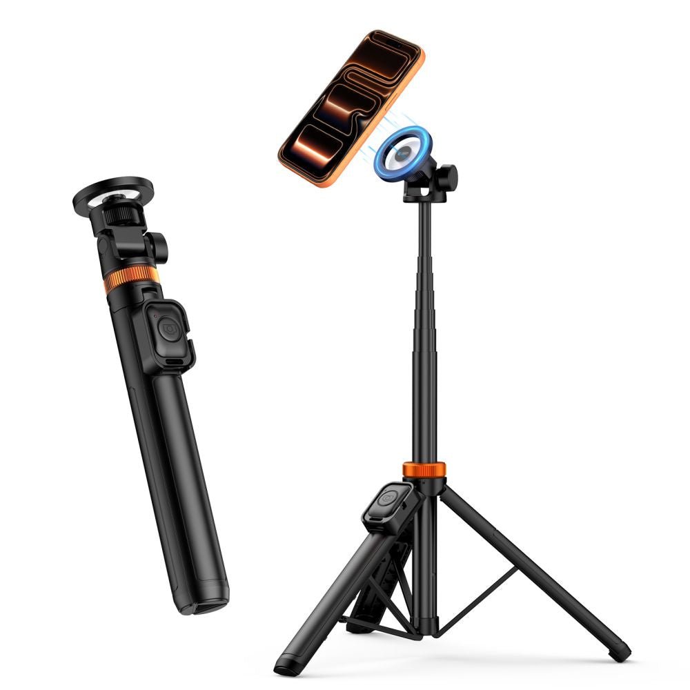 Tech-Protect Ασύρματο MagSafe Bluetooth Selfie Stick με Τρίποδο και Τηλεχειριστήριο - L03S - Black