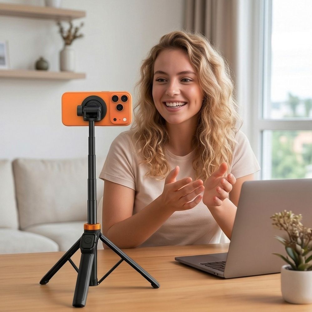 Tech-Protect Ασύρματο MagSafe Bluetooth Selfie Stick με Τρίποδο και Τηλεχειριστήριο - L03S - Black