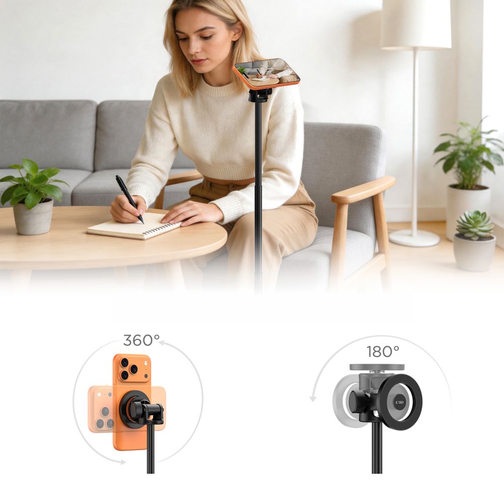 Tech-Protect Ασύρματο MagSafe Bluetooth Selfie Stick με Τρίποδο και Τηλεχειριστήριο - L03S - Black