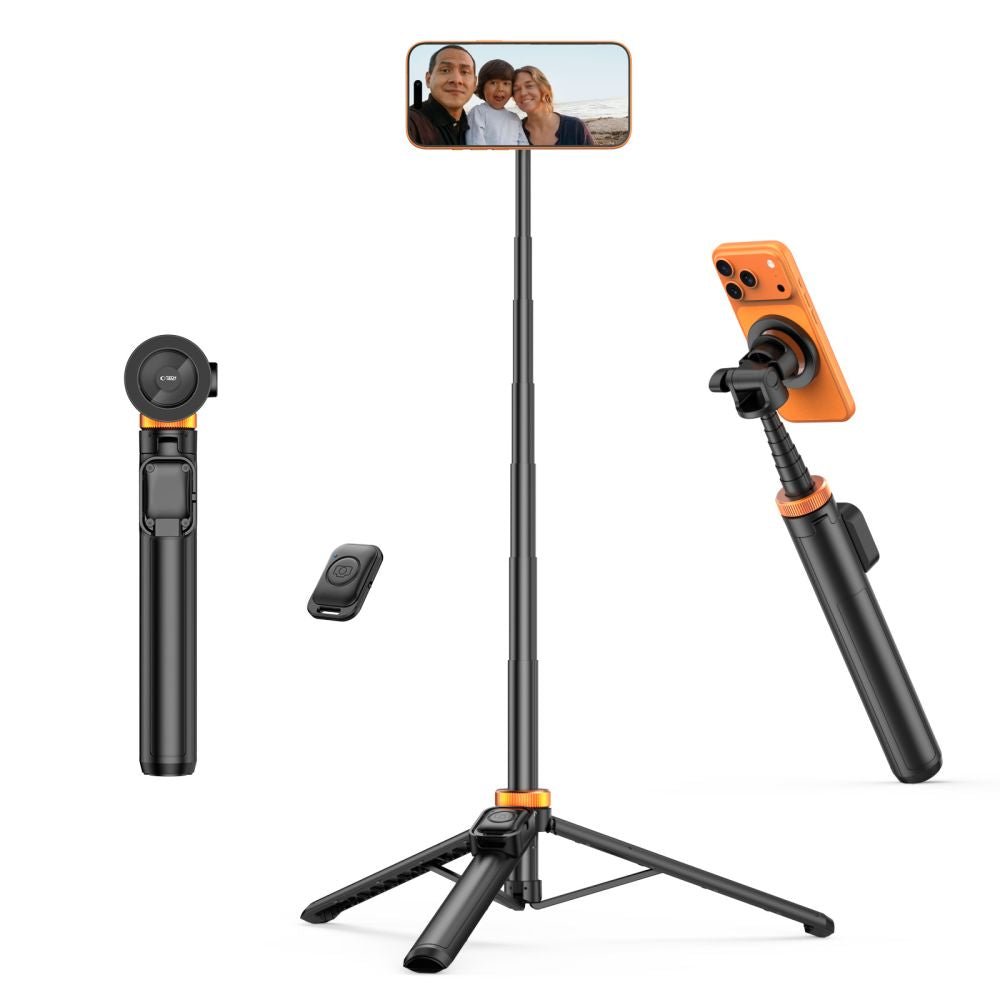 Tech-Protect Ασύρματο MagSafe Bluetooth Selfie Stick με Τρίποδο και Τηλεχειριστήριο - L03S - Black
