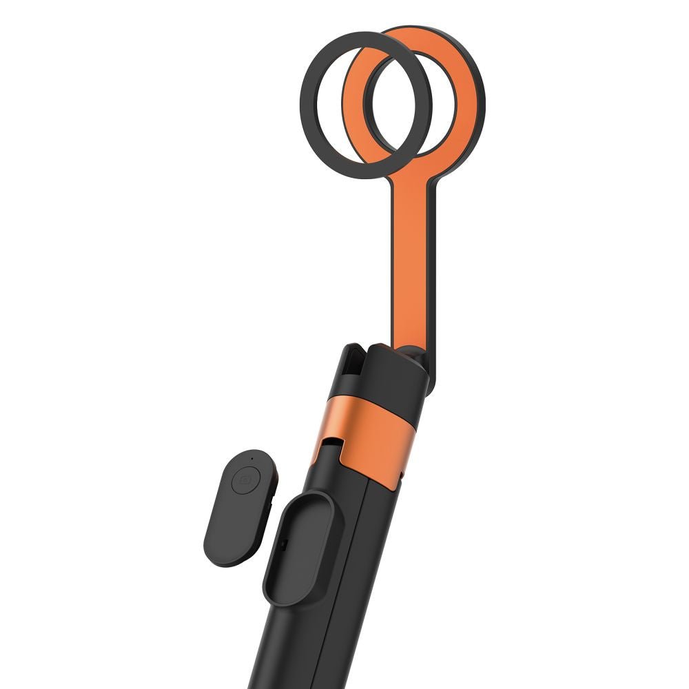 Tech - Protect Ασύρματο MagSafe Bluetooth Selfie Stick με Τρίποδο και Τηλεχειριστήριο - L10S - Black / Orange